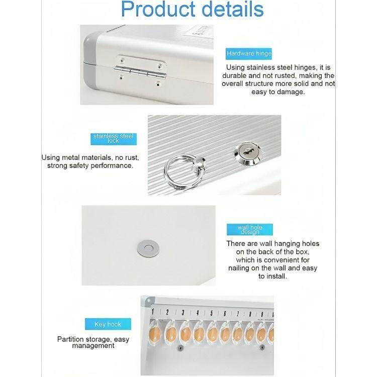 Caja Magnética Organizador Para Llaves 72 Llaveros-4