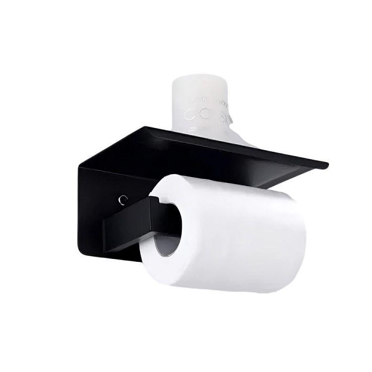 Soporte Papel higiénico y Celular Autoadhesivo de Acero Inoxidable-0