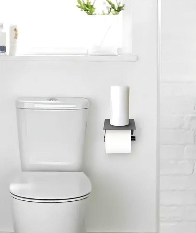 Soporte Papel higiénico y Celular Autoadhesivo de Acero Inoxidable-3