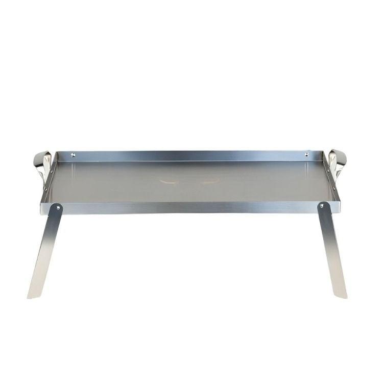 PLANCHA ACERO INOX + SOPORTE ALTURA 48X28X2 WAYU-2