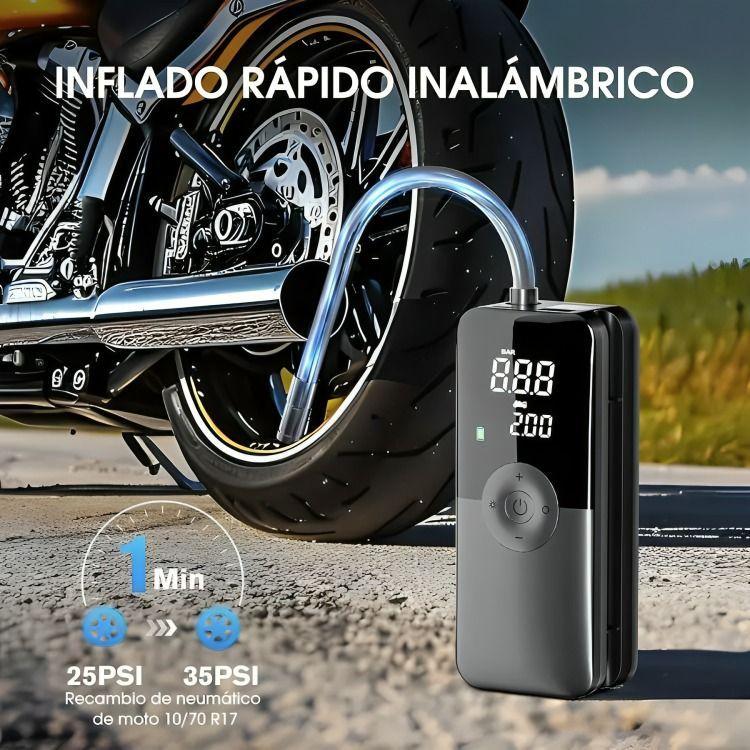 Compresor Aire 150psi Auto Moto Bicicleta Power Bank 2600mah-3