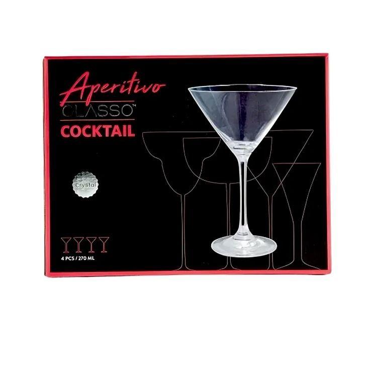 SET 4 COPAS MARTINI GLASSO-0