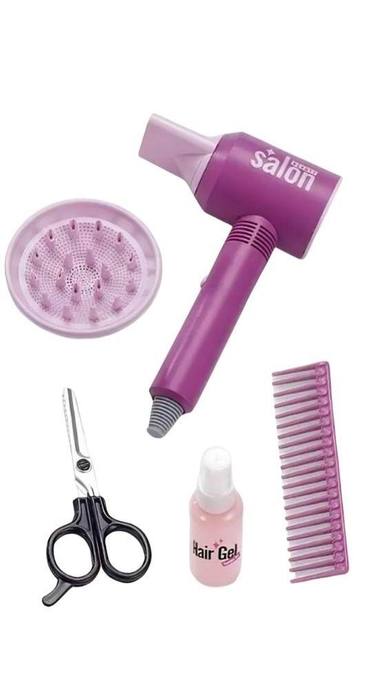 Set De Peluqueria Juego De Simulacion Para Niñas Juguetes-2
