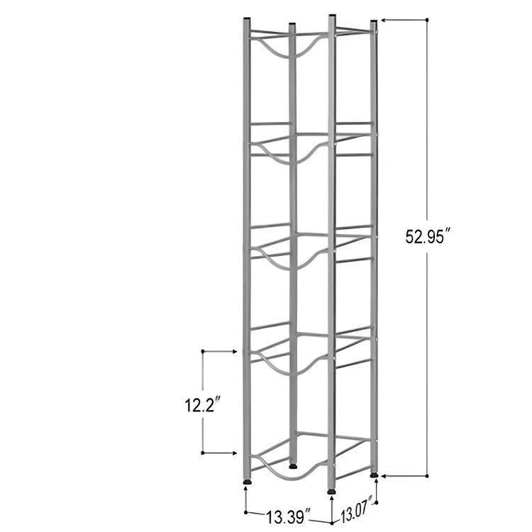 Rack Estante Organizador De 5 Botellones Bidones Agua 20 Lts Negro-4