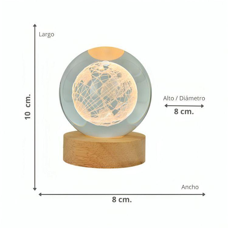 Lámpara LED De Mesa 3D USB Luz Globo-3