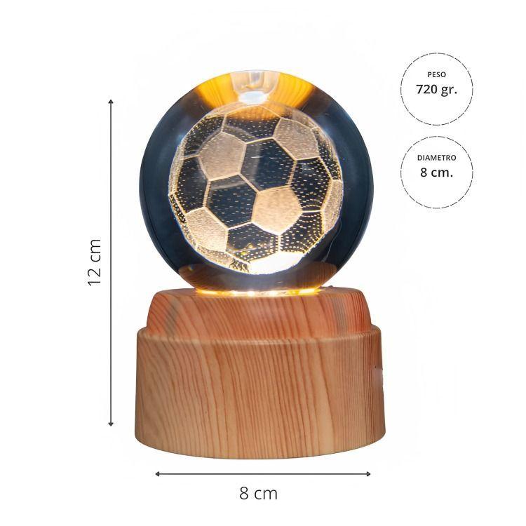 Lámpara Bola de Cristal LED  Balón Fútbol-3