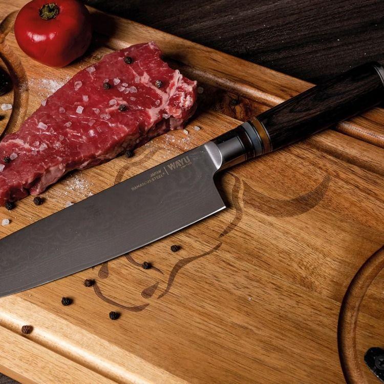 CUCHILLO DAMASCUS BROWN PAKKA WAYU LIMITED-2