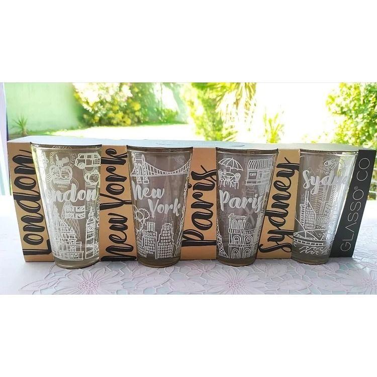 Set De 4 Vasos de vidrio de capacidad 475cc-2