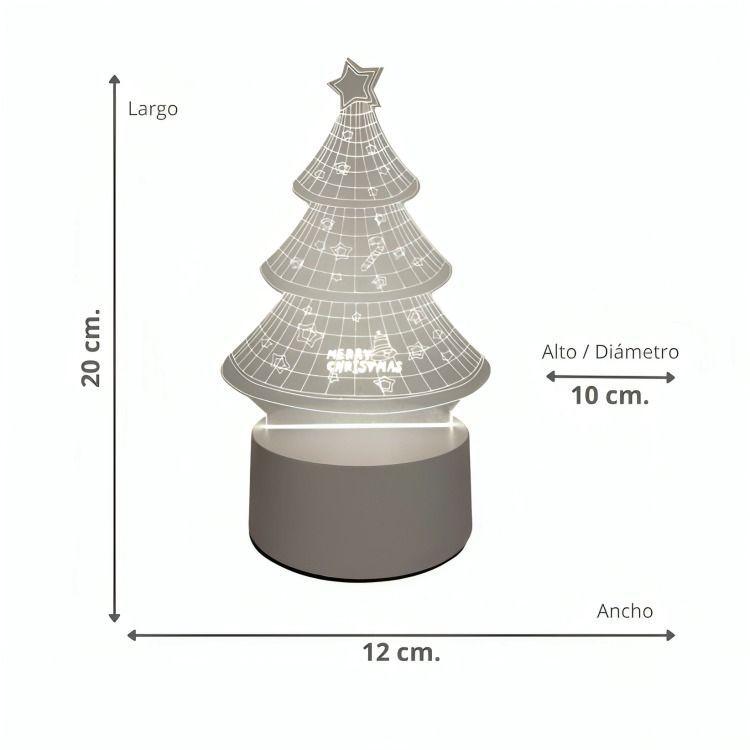 Lámpara LED De Mesa 3D USB Luz Arbol Navidad-2