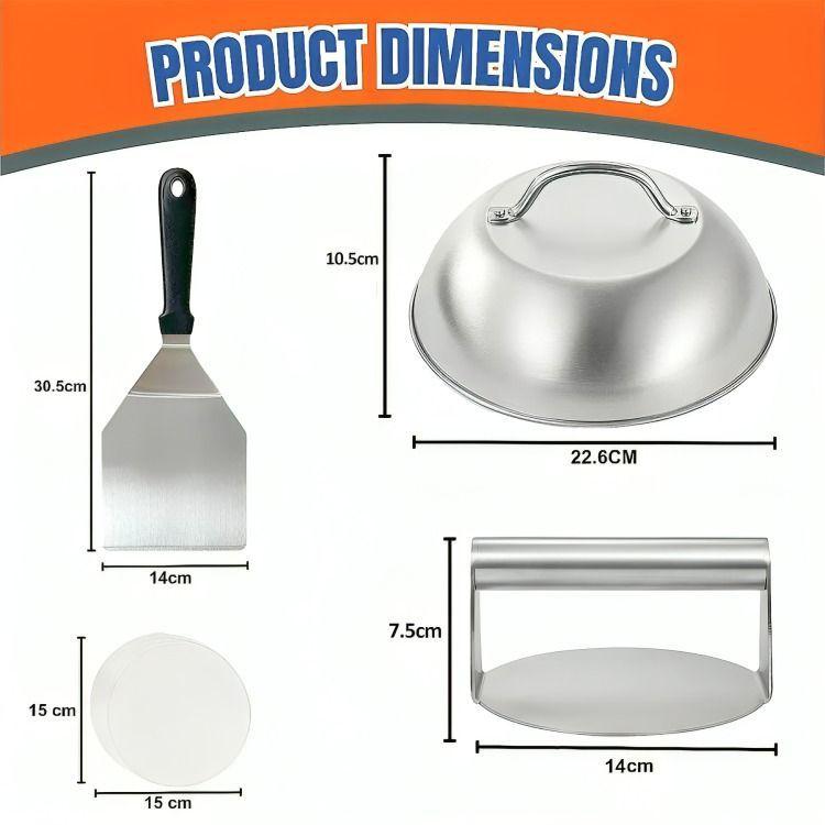Kit De Prensa De Hamburguesas De Acero Inoxidable-1