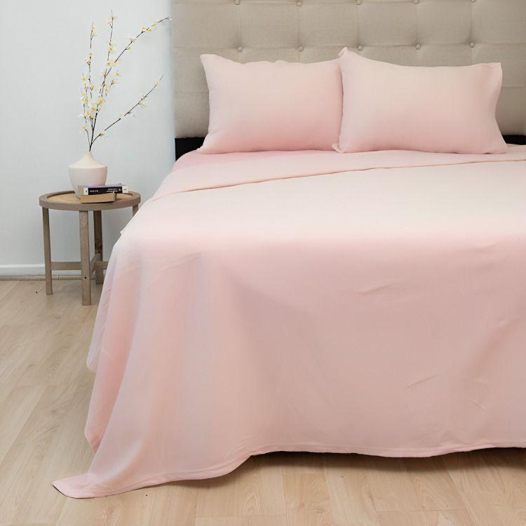 Sábanas Polar Lisa Composé 2 Plazas / Bicolor Rosa – Doral-1