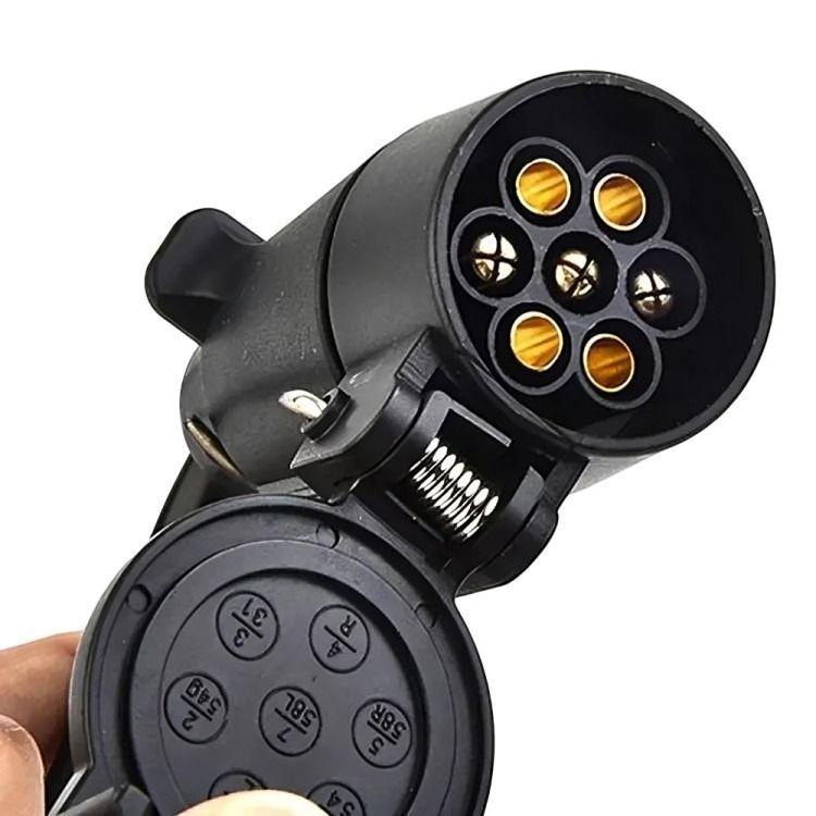 Adaptador Enchufe Vehículo Americano Remolque Europeo 7 pines-2