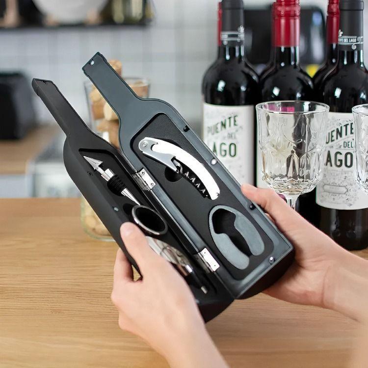 Set De Vino Sacacorchos Con Forma De Botella-2