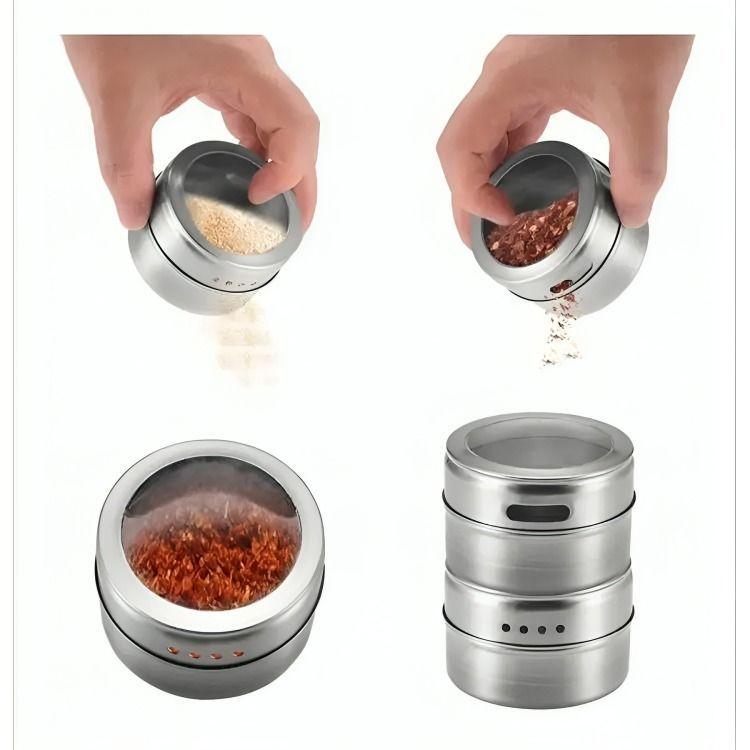 Organizador Condimentos Cocina 6 Piezas Frascos Especieros-4