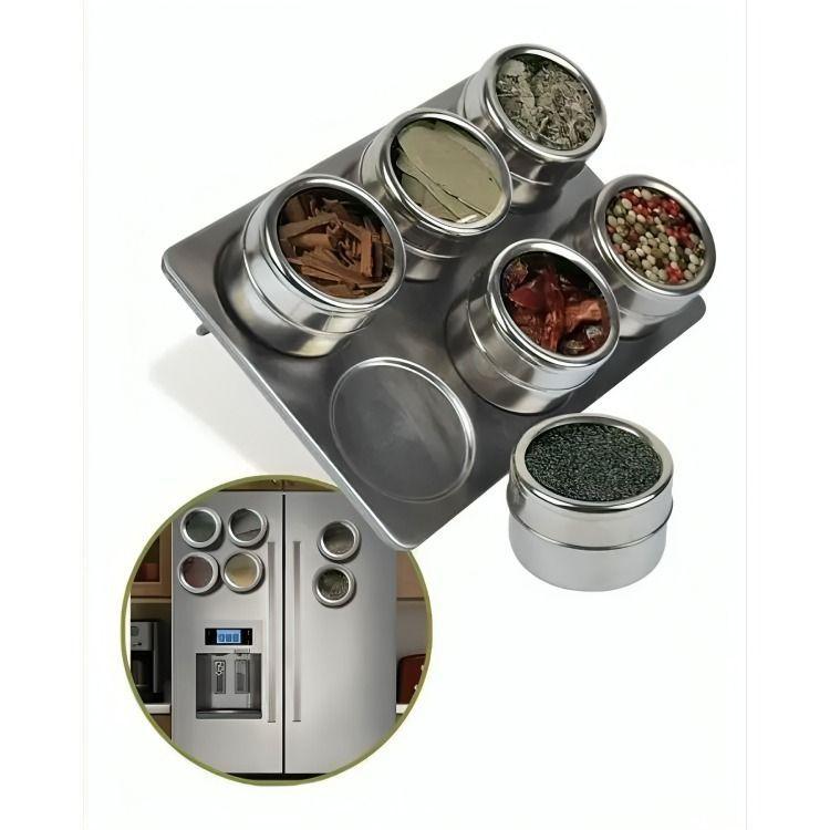 Organizador Condimentos Cocina 6 Piezas Frascos Especieros-5