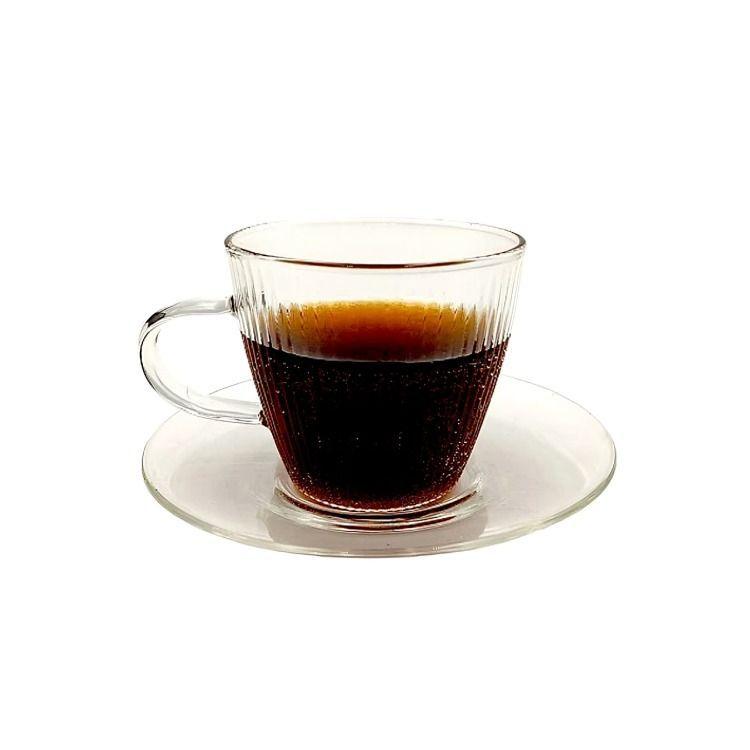 SET 4 TAZAS C/PLATO ESPRESSO GLASSO-2