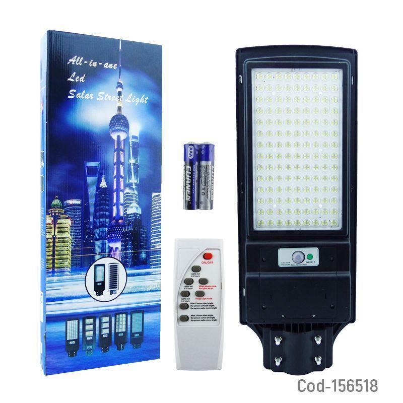 FOCO PARA POSTE SOLAR 600W CON 1 PLACA 504 LED PVC CON SENSOR -3