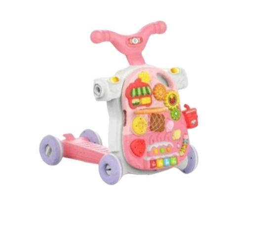 Andador de BEBE 4 en 1 Rosado-0
