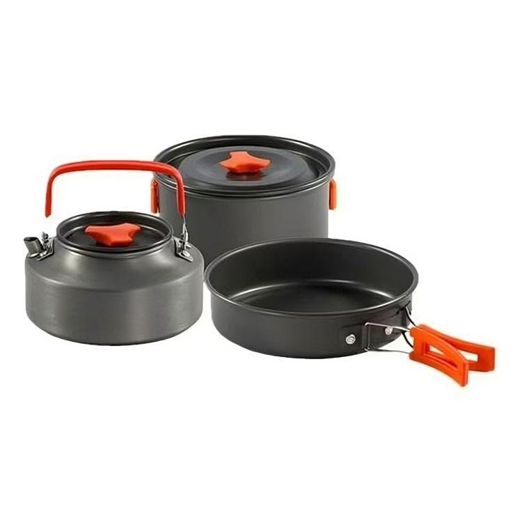 Set Ollas Outdoor Camping Cocinilla Utensilios Ds-308-0