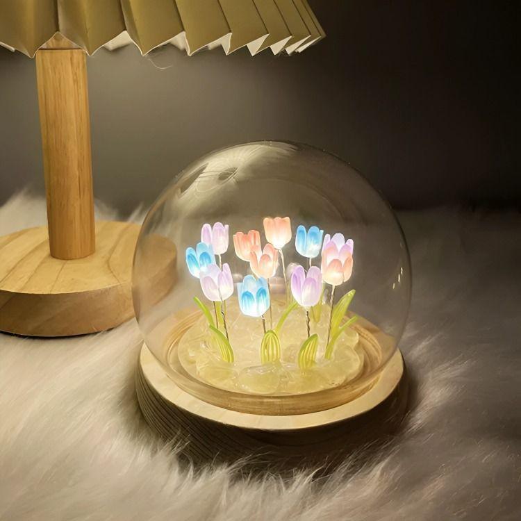 Lámpara LED Decorativa Tulipán en Cúpula Multicolor-2