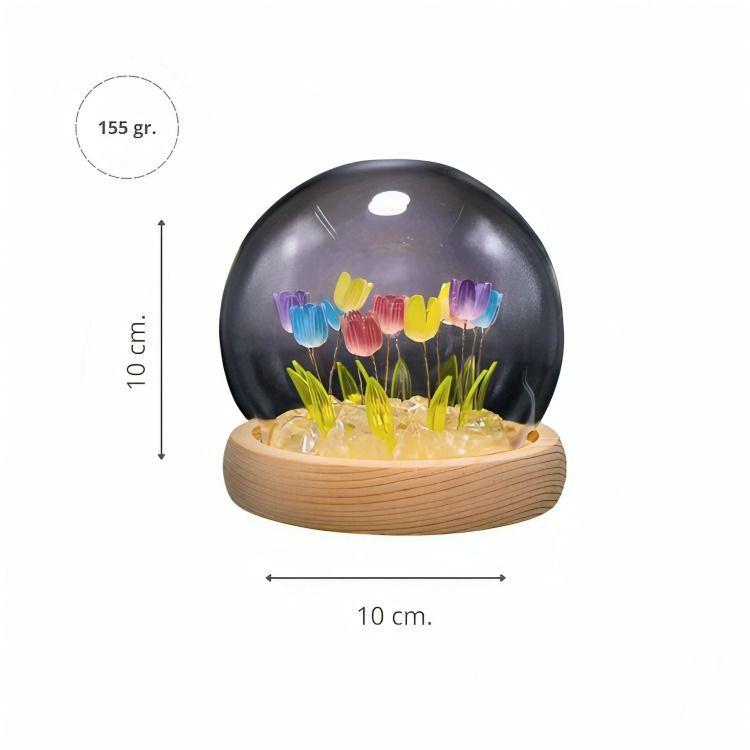 Lámpara LED Decorativa Tulipán en Cúpula Multicolor-3