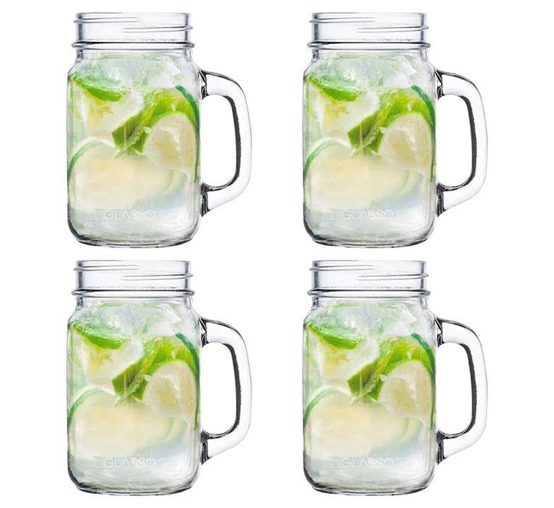  Set de 4 Vasos Mojito Mason  de 450 ml  Glasso-2