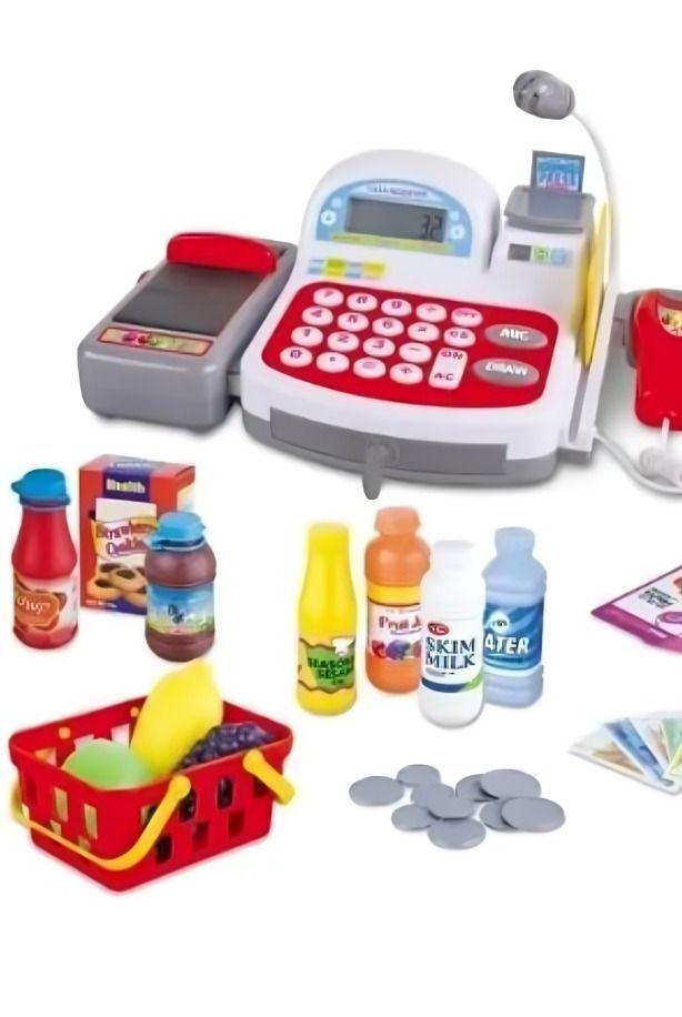 Set De Caja Registradora Y Carro De Supermercado Grande-0