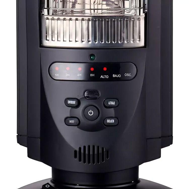CALEFACTOR CON EFECTO LUMINOSO  FIBRA CARBONO KENDAL KFC-600D NEGRO-2
