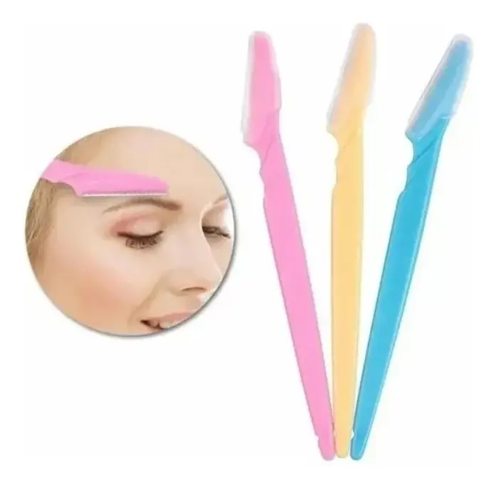 Perfilador De Cejas Y Facial Pack 3 Navajas Depiladoras-2