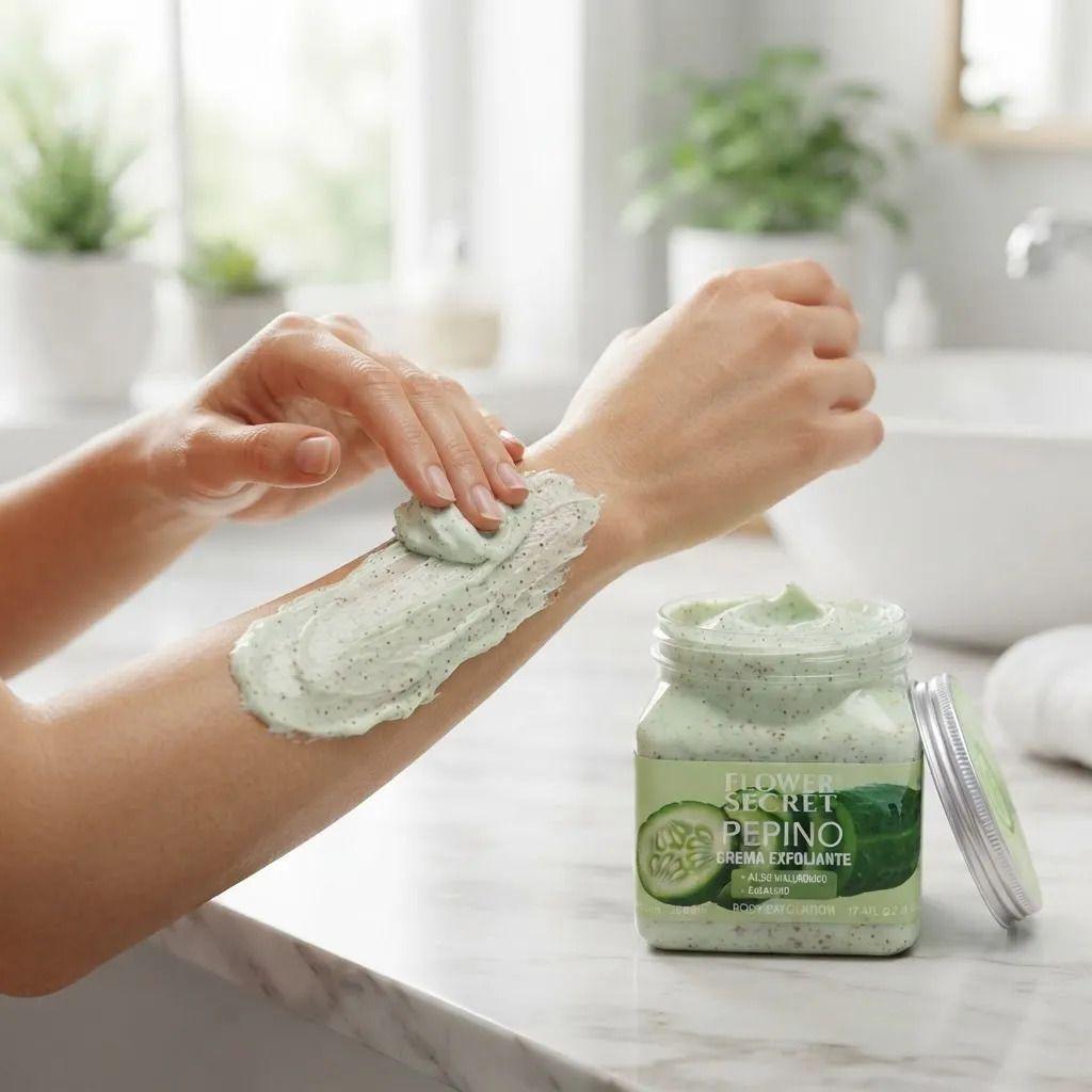 Crema Exfoliante Corporal Flower Secret Pepino 500ml-1
