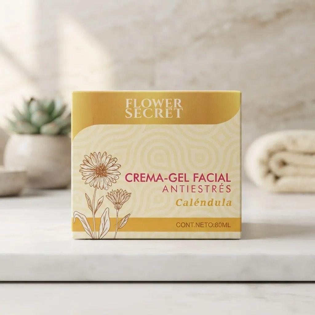 Crema Gel Facial Antiestr s Cal ndula Flower Secret 80ml-3