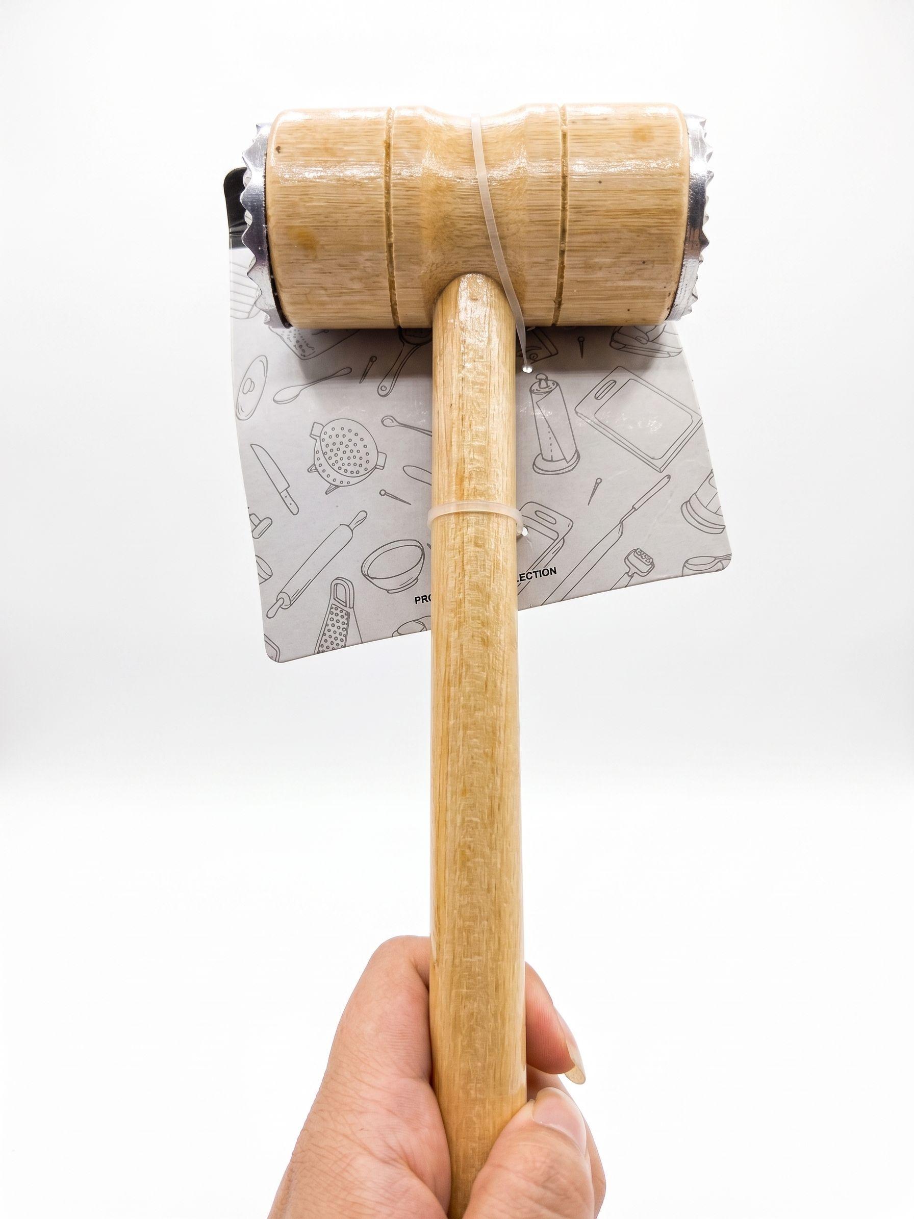 Martillo Ablandador De Carne De Madera-1