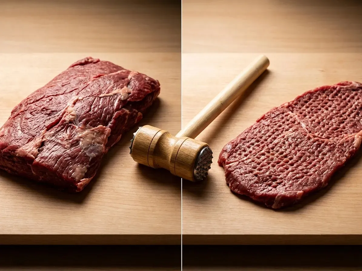 Martillo Ablandador De Carne De Madera-3