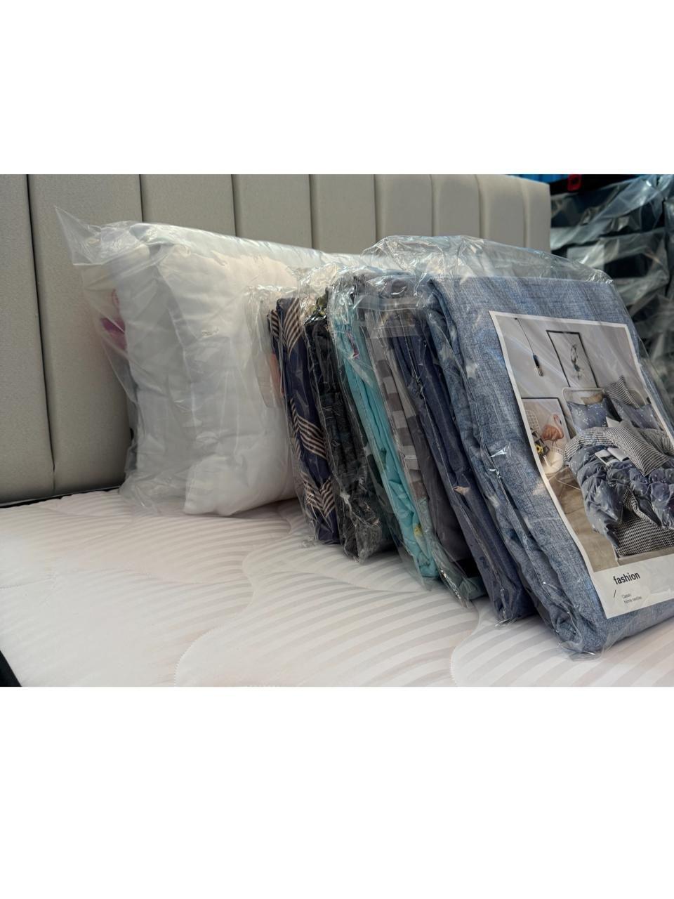 Cama 2 Plazas Henko Premium Base Respaldo Colchon Almohadas Juego de sabana-7