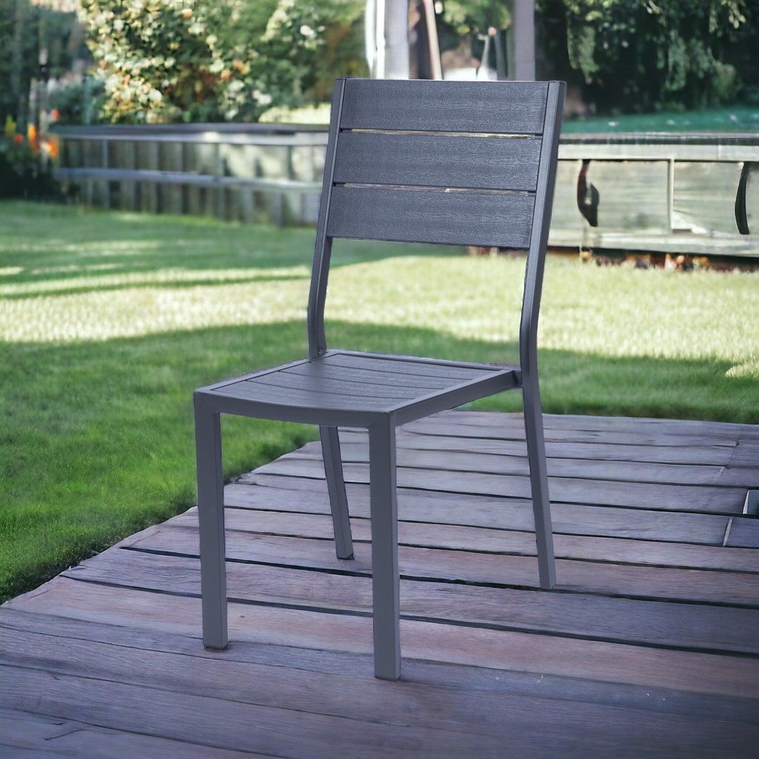 Silla Terraza Polywood Impermeable Gris Northwest-4