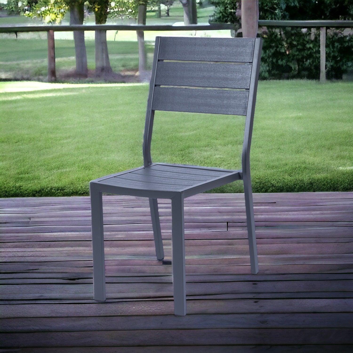 Silla Terraza Polywood Impermeable Gris Northwest-5
