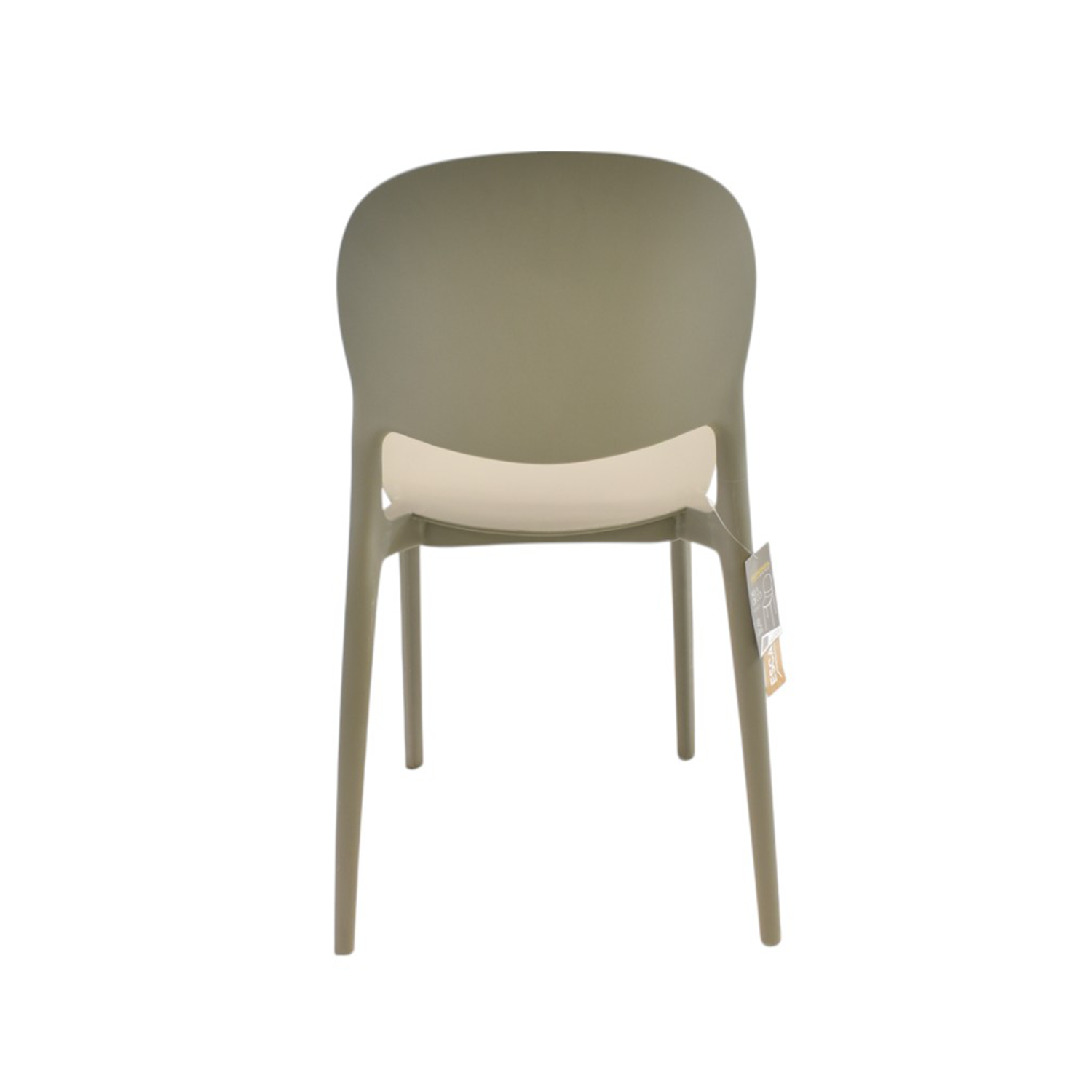 Silla Plástico Apilable Deco Berlín Beige Escandinavia-3