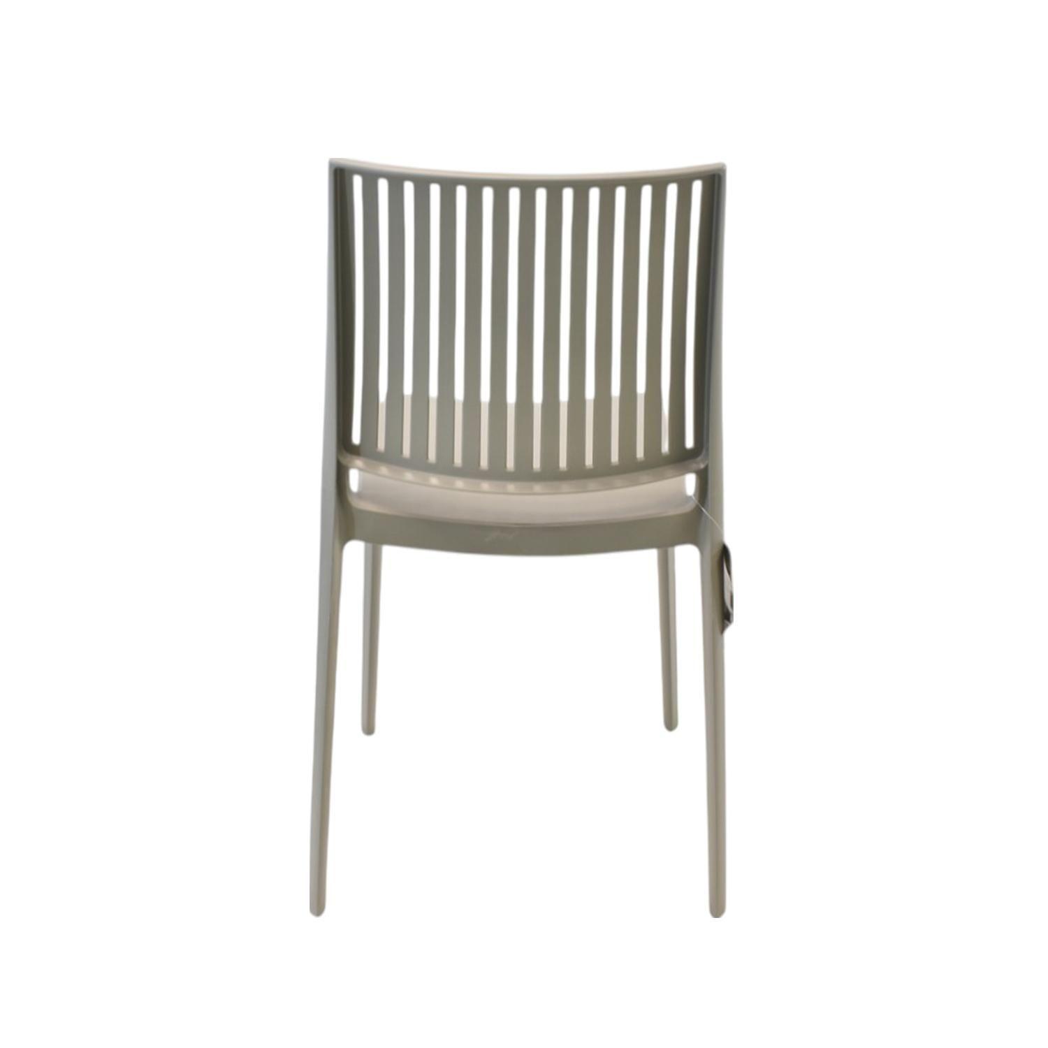 Silla Plástico Apilable Deco Noruega Gris Escandinavia-2