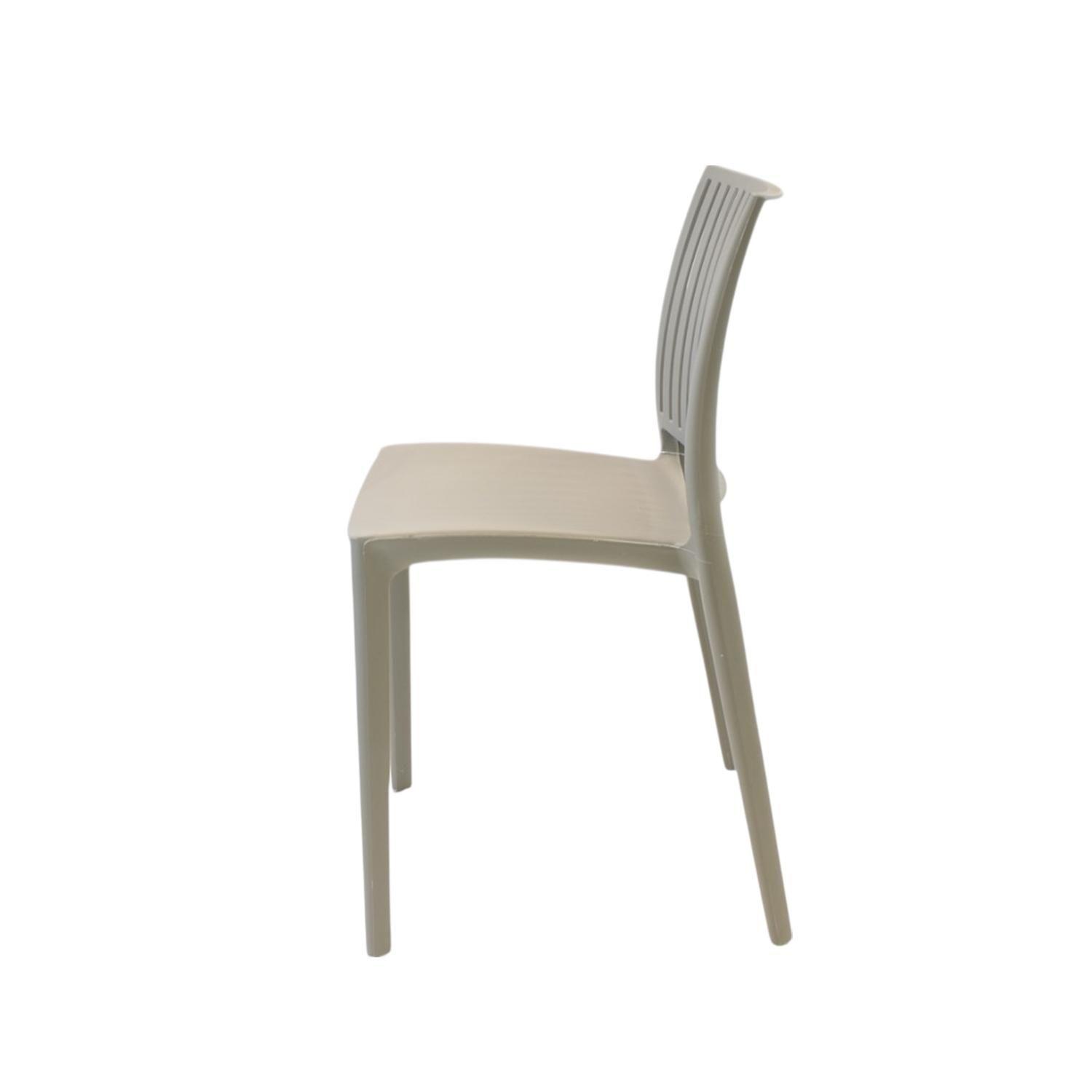 Silla Plástico Apilable Deco Noruega Gris Escandinavia-3
