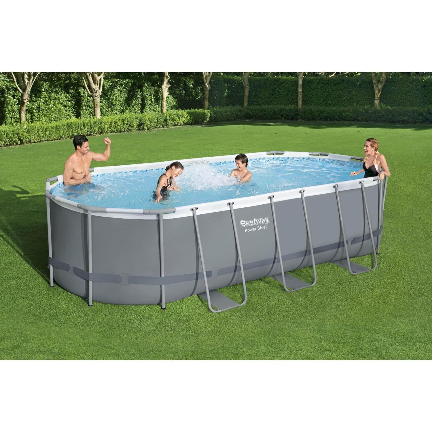 Piscina Bestway Ovalada Filtro + Accesorios 5.49X2.74X1.22M-1