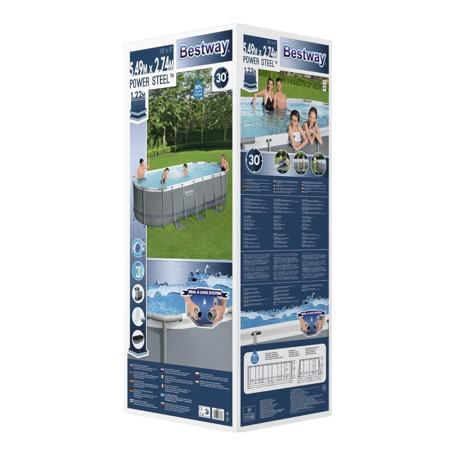 Piscina Bestway Ovalada Filtro + Accesorios 5.49X2.74X1.22M-3