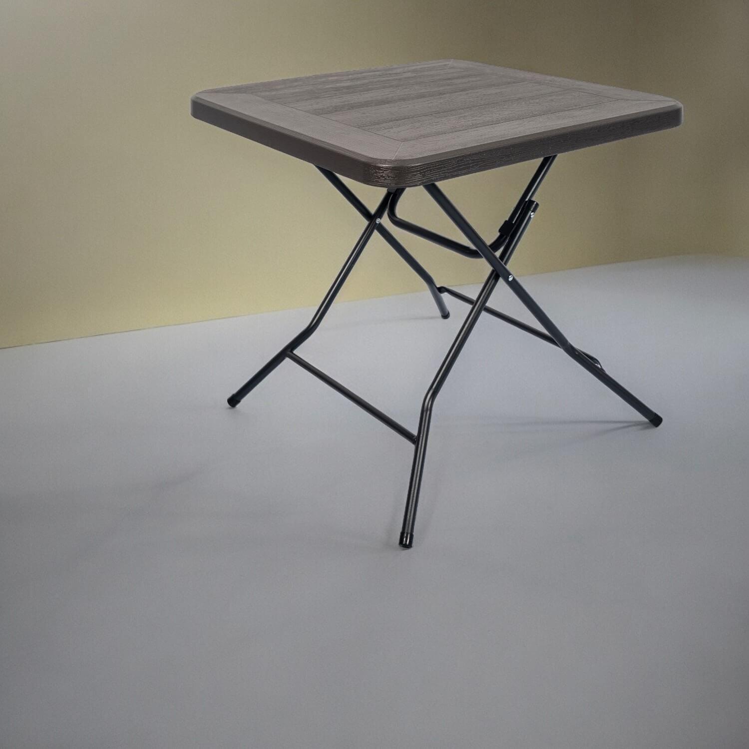Mesa Plegable Cuadrada 80x74 Cms Gris Northwest-3