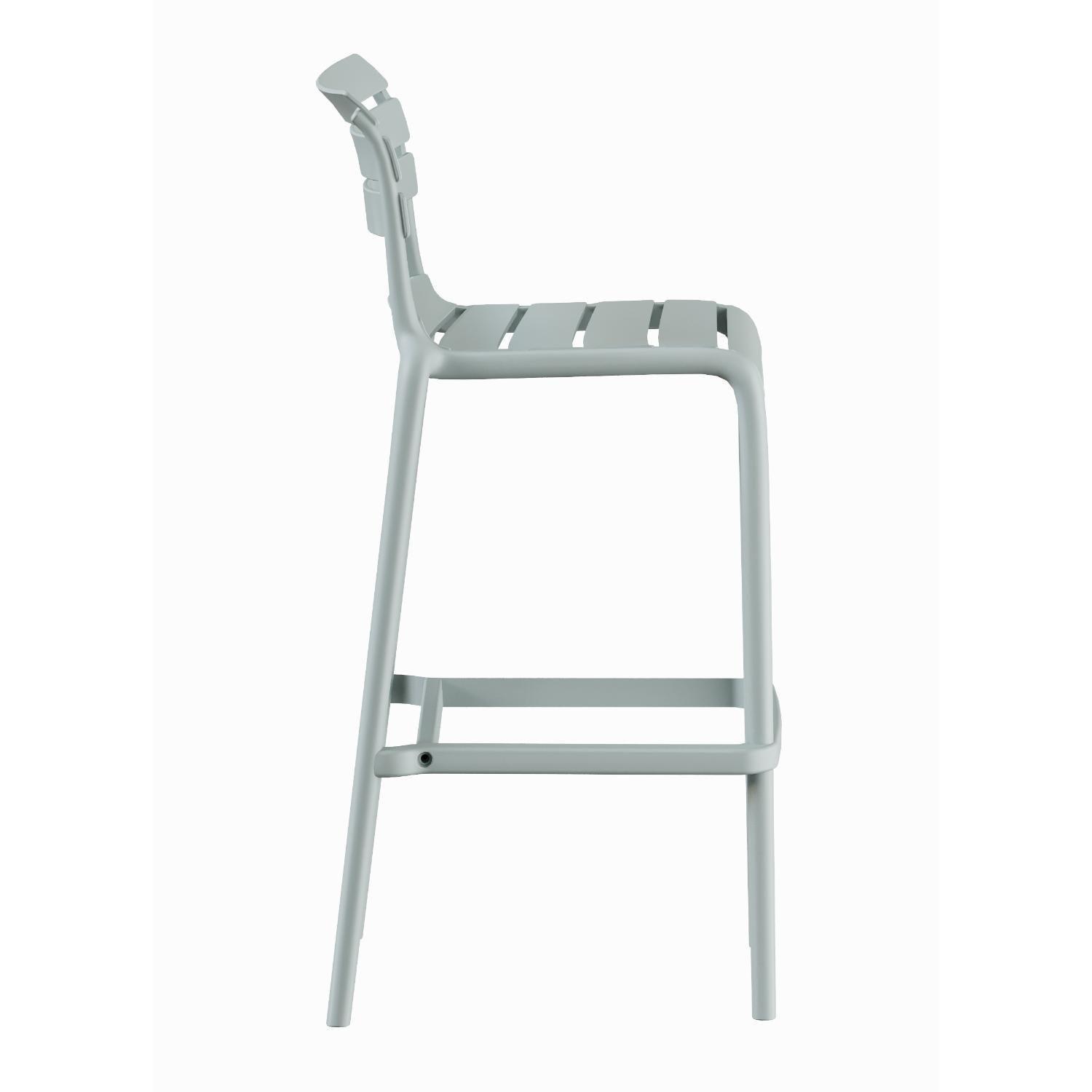 Piso Taburete Silla alta bar cocina Galt 65cm Gris Claro-3