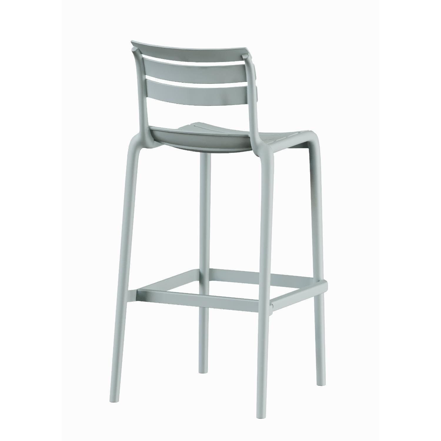 Piso Taburete Silla alta bar cocina Galt 65cm Gris Claro-4
