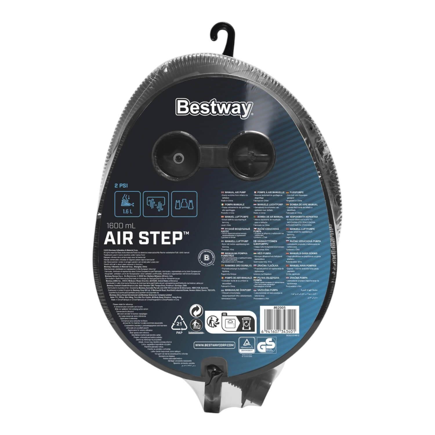 Inflador De Pie Manual Pro Air 28X22Cm Bestway-3