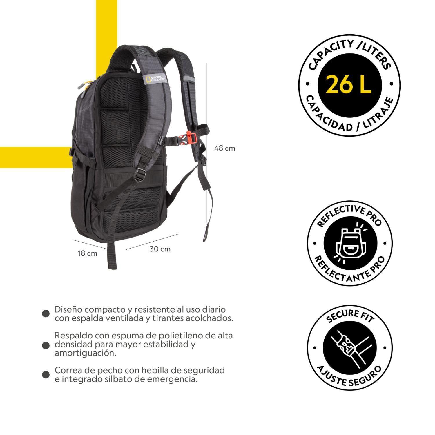Mochila Dal Lake Negro 26 Litros National Geographic-2