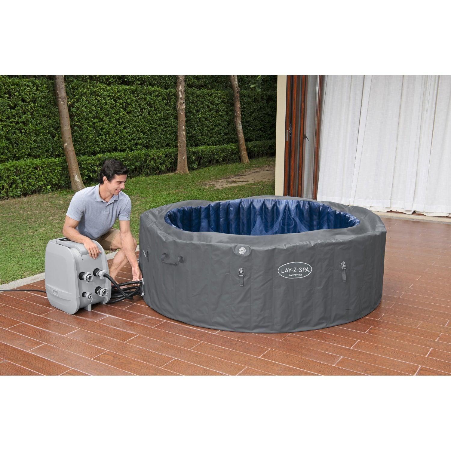 Hot Tub Jacuzzi Inflable Santorini Hidromasaje 7 per Bestway-6