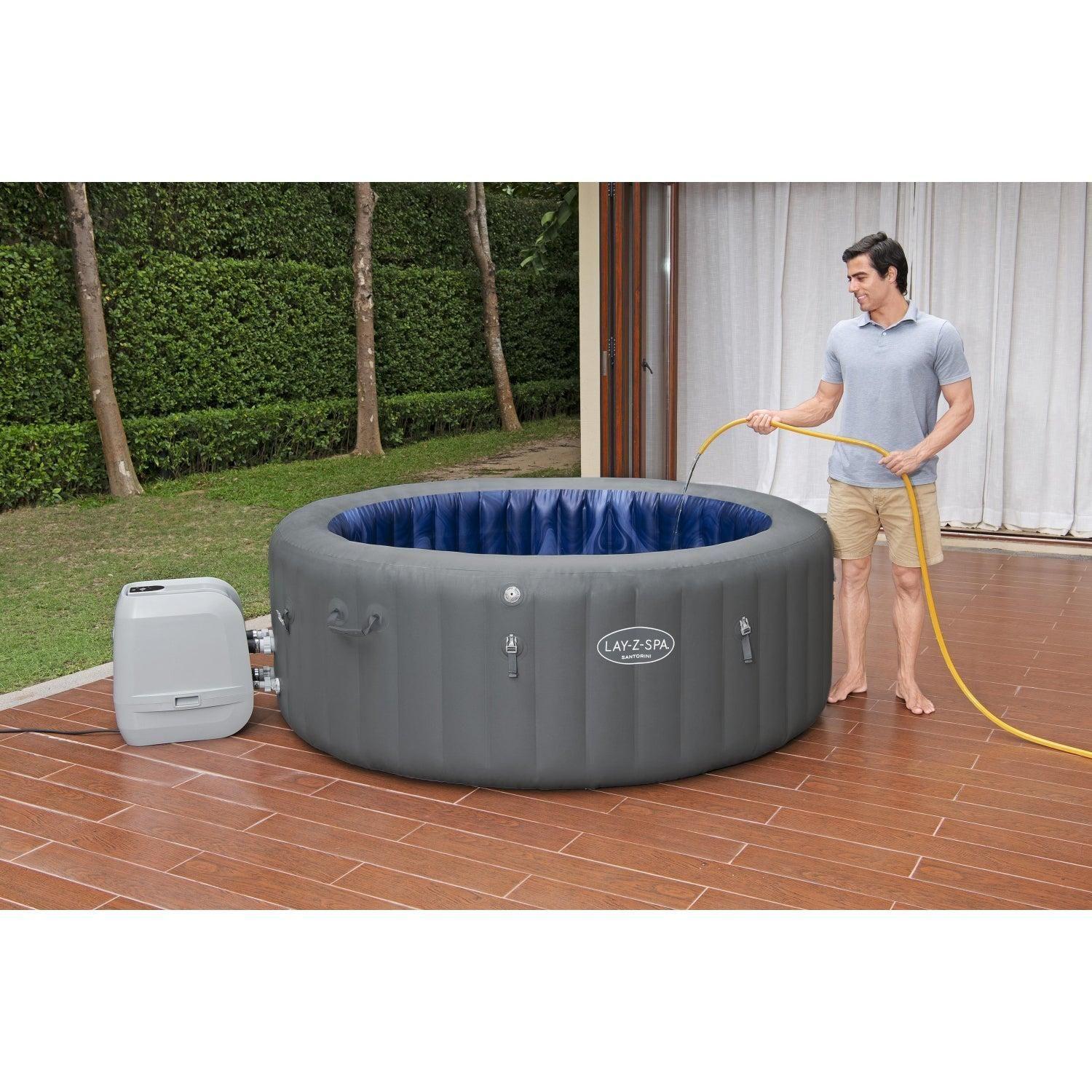 Hot Tub Jacuzzi Inflable Santorini Hidromasaje 7 per Bestway-8