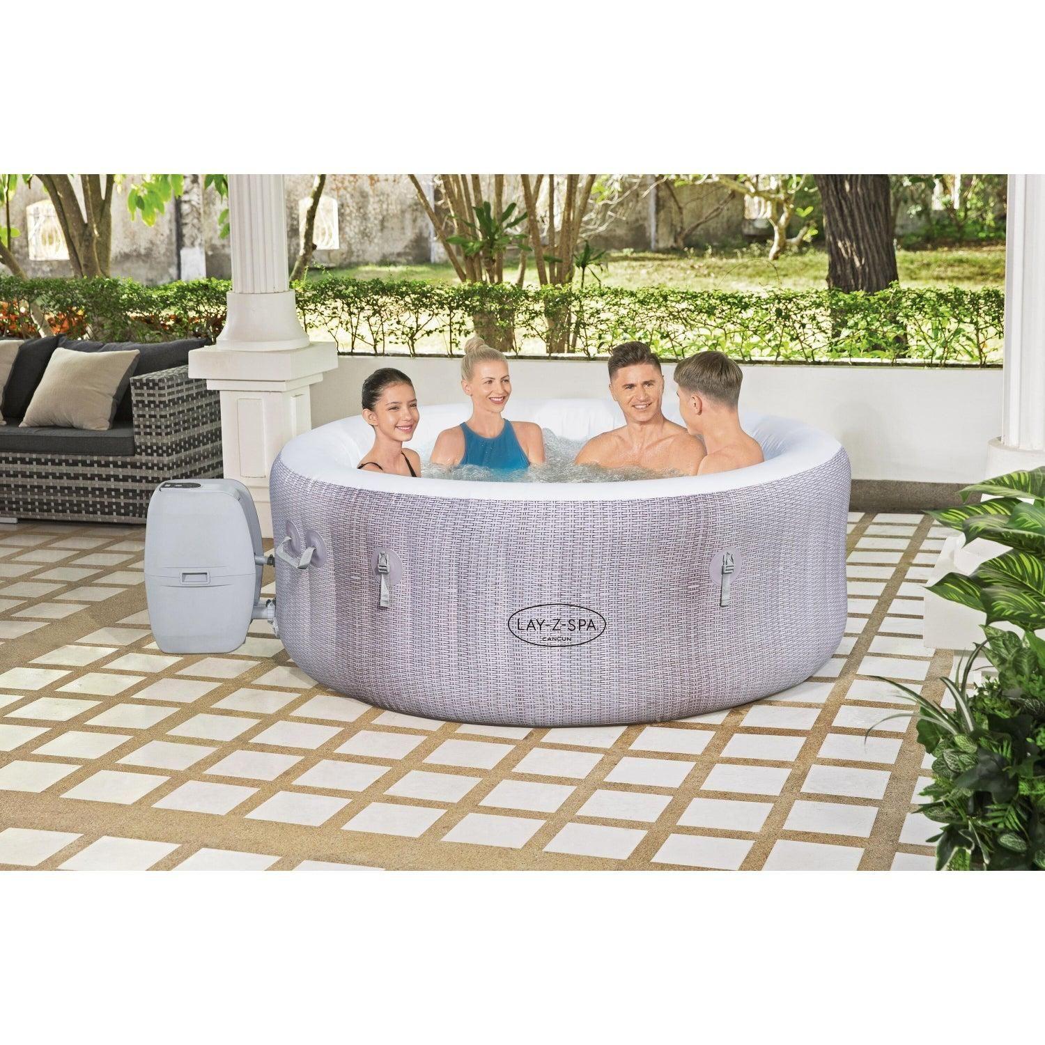 Hot Tub Spa Jacuzzi Inflable Cancún 4 Personas Bestway-1