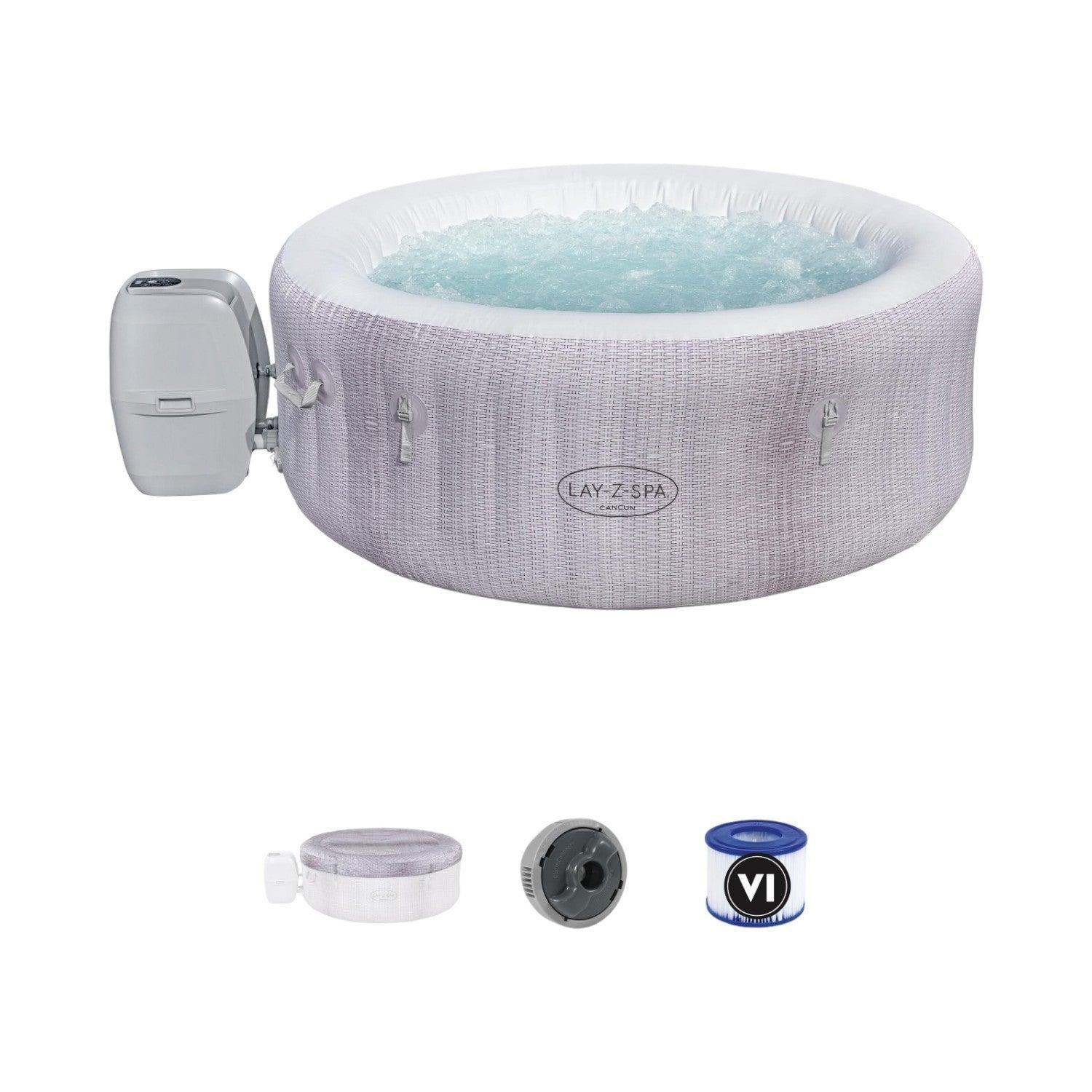 Hot Tub Spa Jacuzzi Inflable Cancún 4 Personas Bestway-5